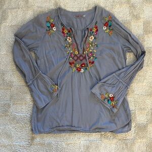 Johnny Was size M embroidered top